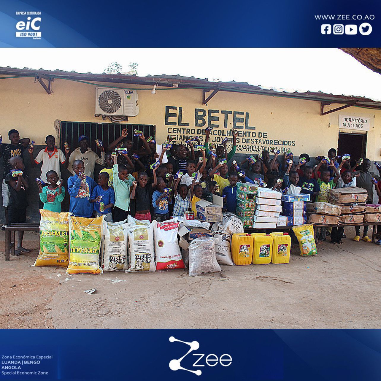 ZEE EP Entrega Donativos a Centros de Acolhimento em Icolo e Bengo